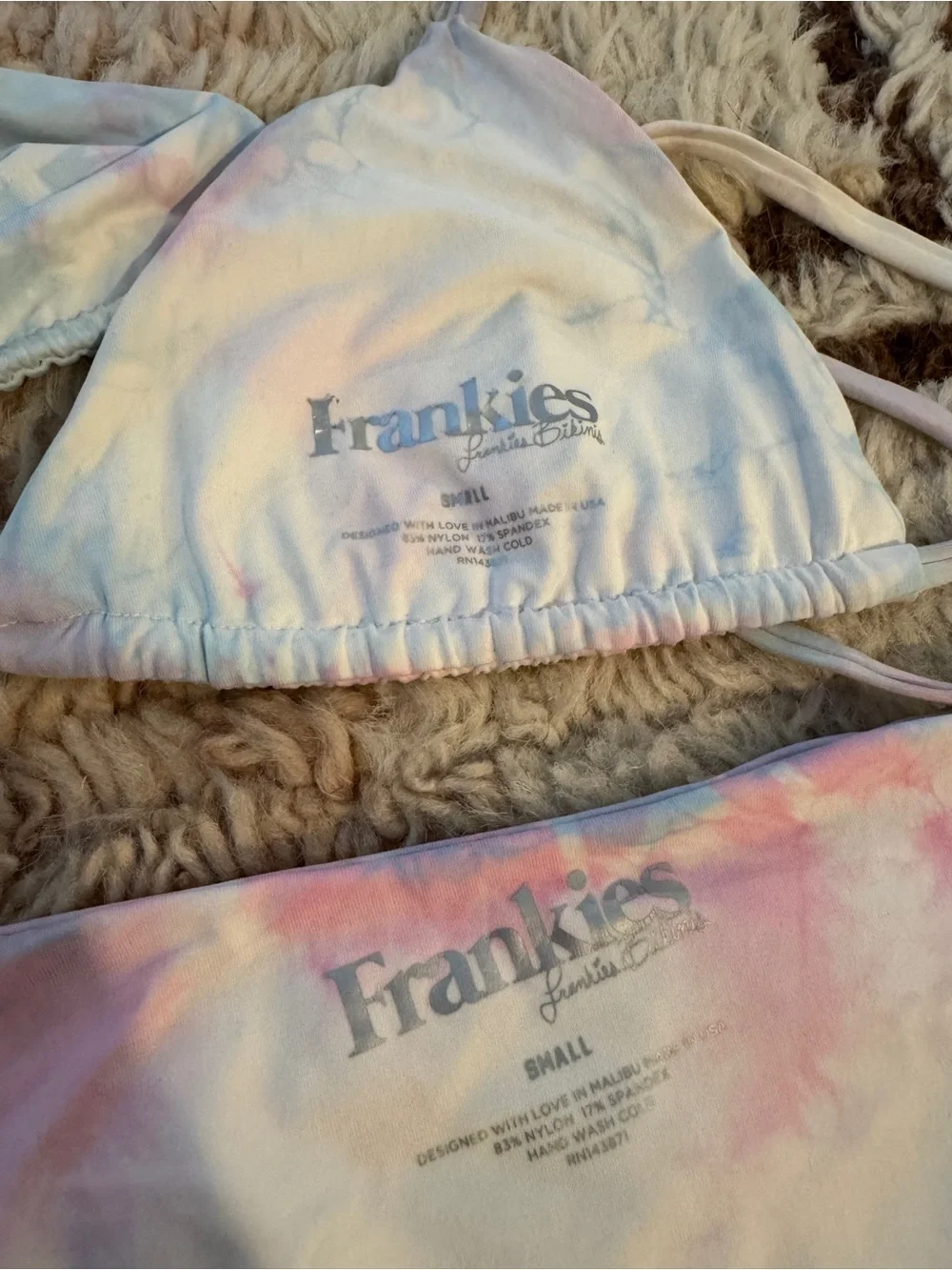 Frankie’s Bikinis High Waisted Tie Dye Set